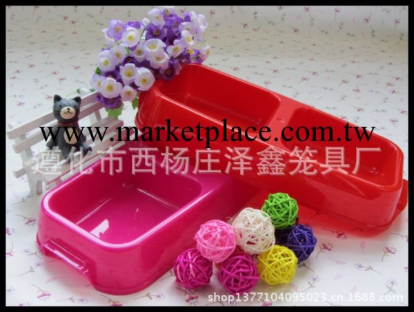 塑料狗碗 貓碗 寵物食具 寵物用品 PP塑料狗 雙腕 喂食喂水工廠,批發,進口,代購