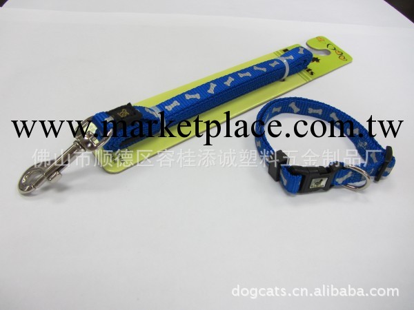 特價清貨:A16021 出口歐美dogcats品牌寵物用品 項圈+牽引繩網印工廠,批發,進口,代購