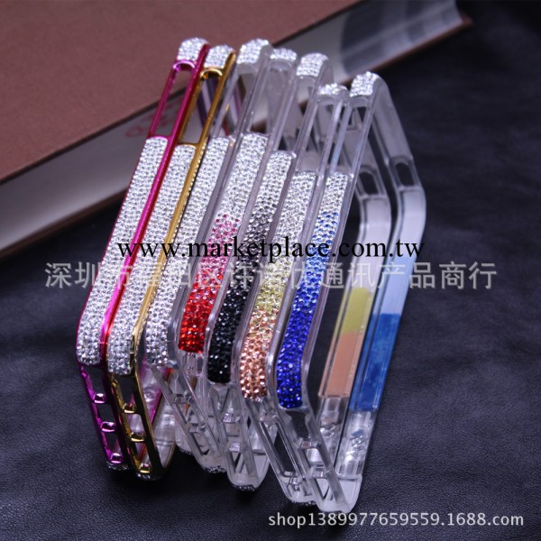 iphone5s 蘋果5s 漸變鑲水鉆邊框 手機殼 新款 滿鉆手機套 工廠工廠,批發,進口,代購