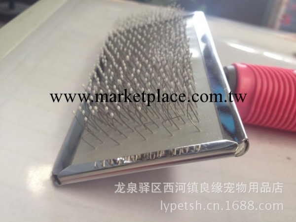 膠柄防滑M號不銹鋼針梳 17*12 狗狗針梳寵物用品 狗刷批發工廠,批發,進口,代購