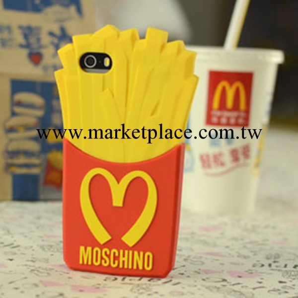 Moschino麥當勞薯條手機殼iphone5s手機套矽膠蘋果4S保護殼工廠,批發,進口,代購