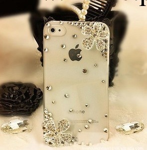 蘋果iphone5s手機保護殼 五葉鉆花diy手機保護套 iphone4s保護殼工廠,批發,進口,代購