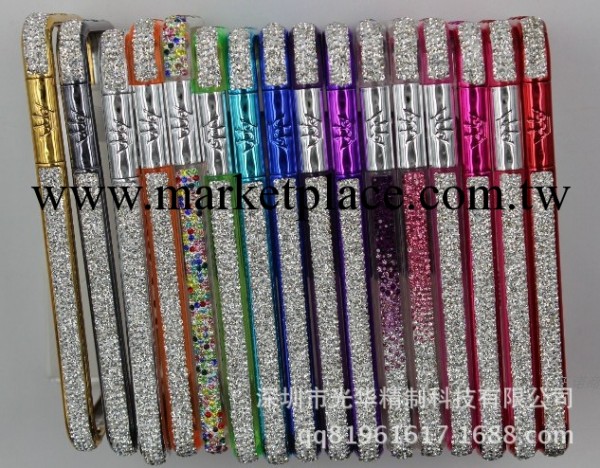 iPhone5S鑲鉆邊框 手機殼 蘋果4代 純手工鑲水鉆塑料邊框工廠直銷工廠,批發,進口,代購