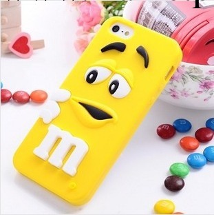 快到碗裡來 蘋果4/5s巧克力豆保護套 iphone5MM彩虹豆情侶手機殼工廠,批發,進口,代購