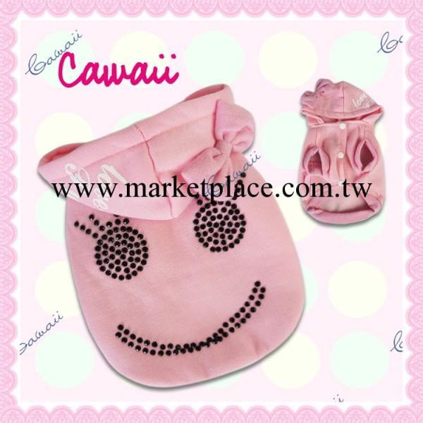 cawaii新款 笑臉帽T狗狗衣服 狗仔衫批發零售，寵物用品批發工廠,批發,進口,代購