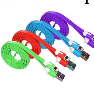 0118 iphone5S數據線蘋果5 IP5數據線 蘋果5彩色面條數據線充電器工廠,批發,進口,代購
