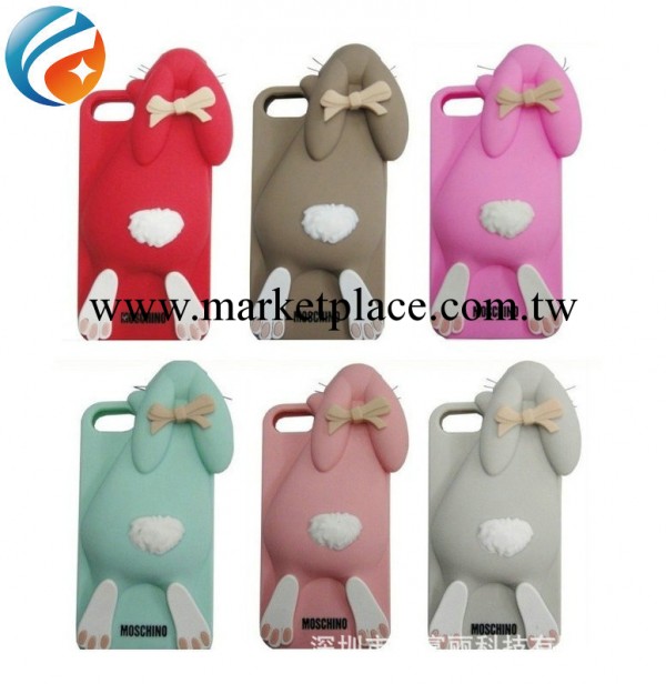 新款Moschino齙牙兔蘋果iPhone4/4S矽膠卡通手機套/殼軟工廠,批發,進口,代購