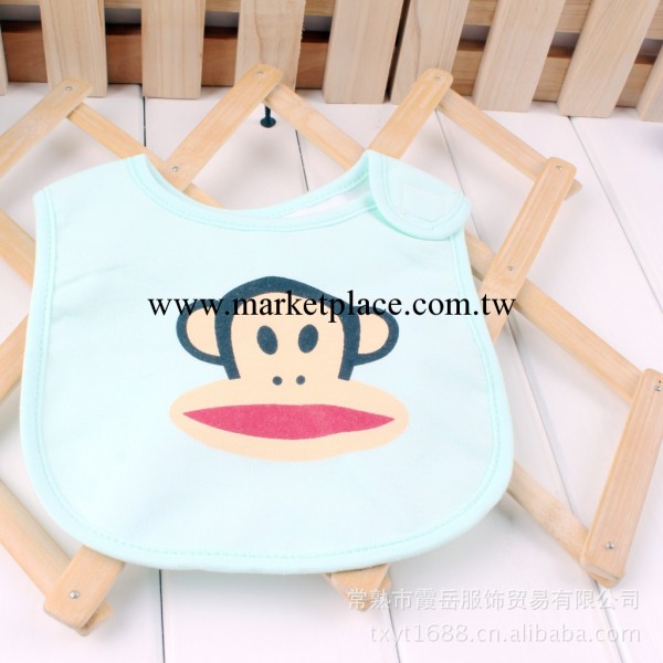 比芭佈A-40 小猴子三層防水圍嘴 造型童飯兜 嬰幼兒用品 兩個裝工廠,批發,進口,代購