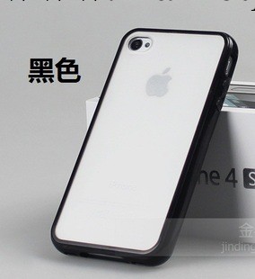 批發 iphone4超薄TPU透明手機殼 蘋果4s代矽膠保護套邊框外殼工廠,批發,進口,代購