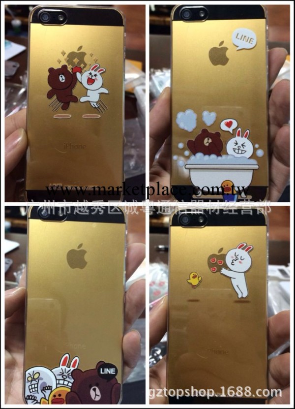 原創獨傢iphone5/5s 蘋果5S手機殼 卡通保護外殼臺灣LINE 超薄殼工廠,批發,進口,代購