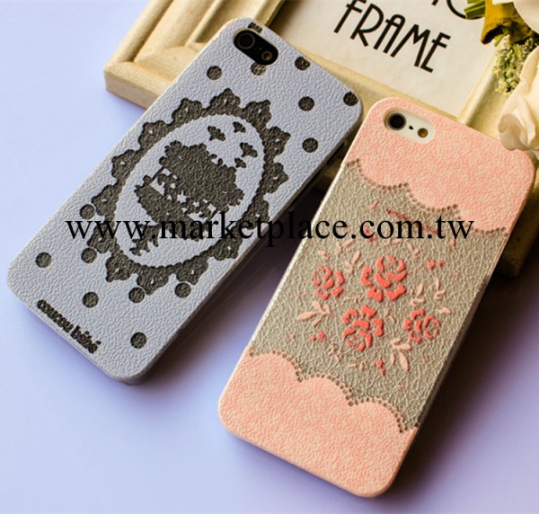 韓國小清新透明iPhone5s/5手機殼 蘋果4s皮紋保護套 萌外殼配件工廠,批發,進口,代購