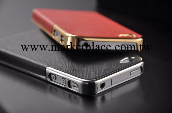 蘋果5 iphone4S 十字紋電鍍貼皮後殼 保護殼 iphone5S手機殼工廠,批發,進口,代購