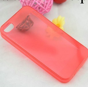 IPHONE4S手機保護套 透明雙條內磨砂TPU+防塵塞蘋果手機外殼 配件工廠,批發,進口,代購