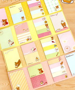 F897 輕松熊rilakkuma 4折便簽本子/便條紙 隨意貼 N次貼工廠,批發,進口,代購