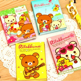 輕松熊rilakkuma 4折便簽本子/便條紙 隨意貼 N次貼工廠,批發,進口,代購