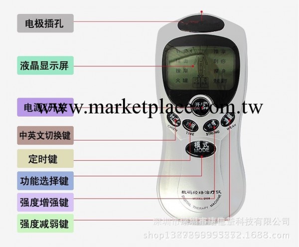 【新品】多功能按摩器 頭部按摩器 中頻治療機 數位經絡治療機工廠,批發,進口,代購