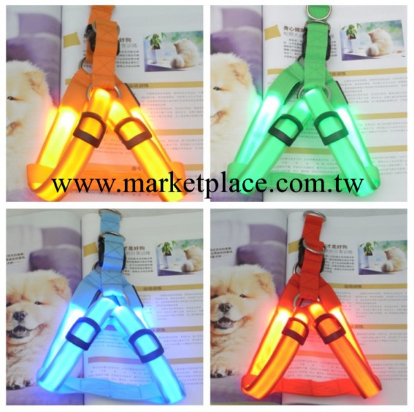 專業生產寵物用品 LED發光胸背帶 發光狗背帶 大型犬牽引帶 批發工廠,批發,進口,代購