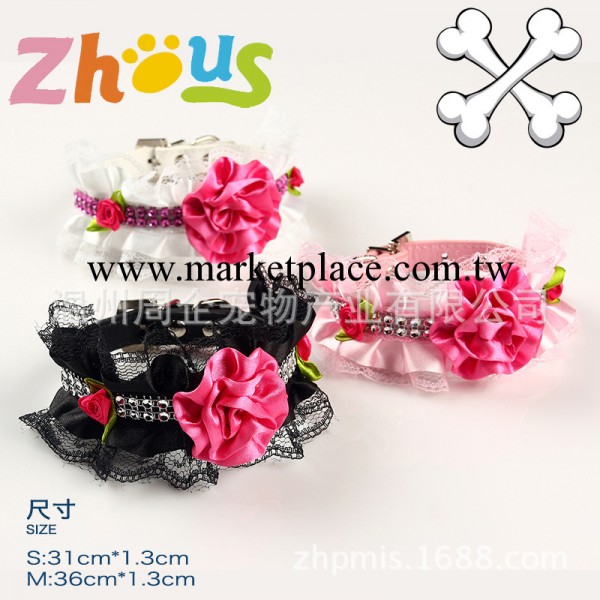 現貨供應日系寵物項圈 水鉆條珍珠 手工蕾絲項圈 用品廠傢批發工廠,批發,進口,代購