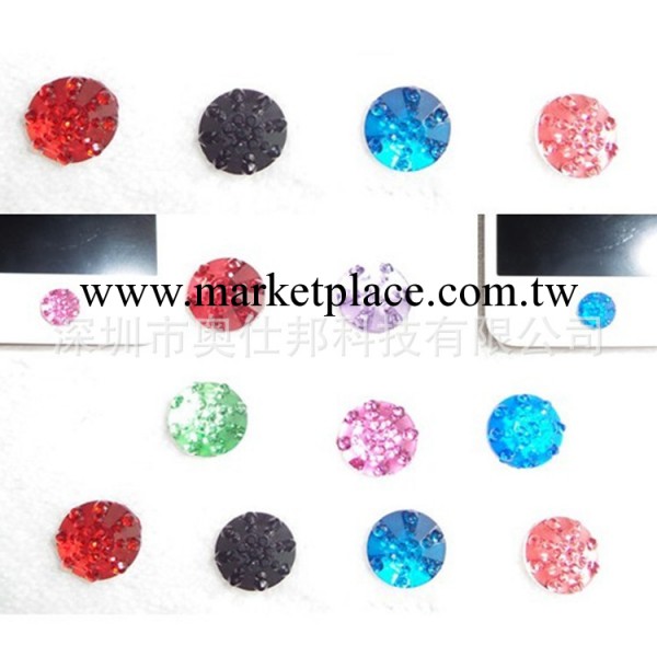 鉆石蘋果home貼 水鉆按鍵貼 按鍵貼 iphone按鍵貼亞克力 量大價優工廠,批發,進口,代購