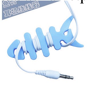 魚骨繞線器 iphone 4SMP3/4魚骨頭耳機繞線器 蘋果 矽膠纏線器工廠,批發,進口,代購