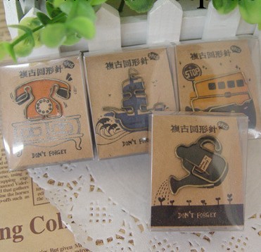 韓國文具批發 1641復古回形針/辦公用品/裝訂用品6921工廠,批發,進口,代購
