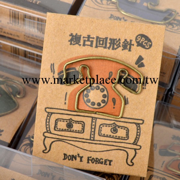 韓國文具批發 Apple 1641復古回形針（9枚）創意造型061193工廠,批發,進口,代購