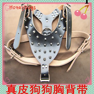 廠傢直銷 狗狗胸背帶套裝 寵物真皮胸帶 大中型犬專用寵物用品工廠,批發,進口,代購
