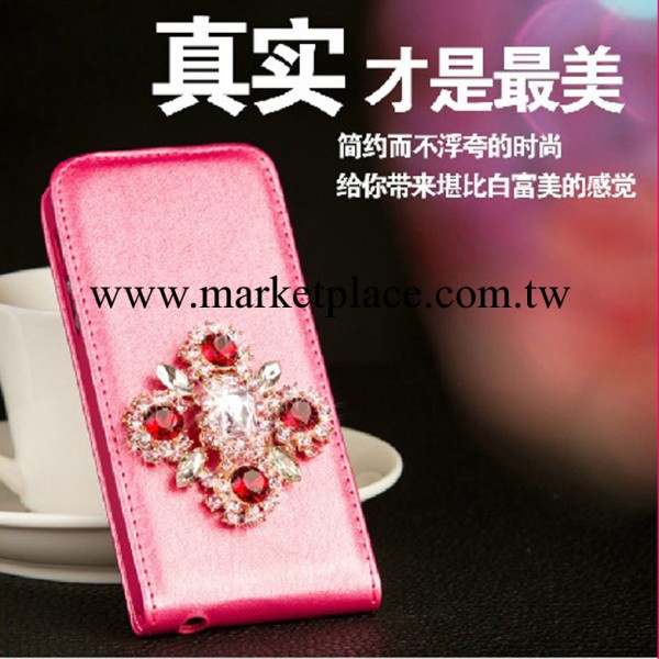 新款蘋果4S上下翻皮套 iPhone5手機殼 iphone4 4S蠶絲水鉆皮套工廠,批發,進口,代購