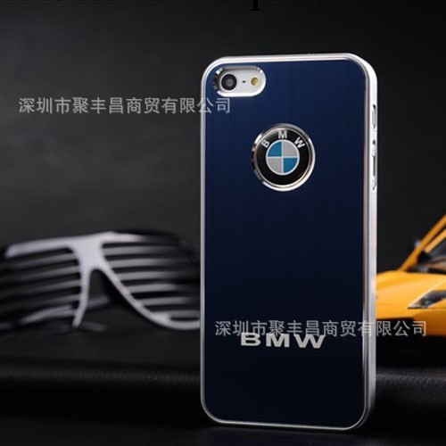 蘋果iPhone5 名車標手機殼 寶馬 iPhone5S 鋁合金金屬拉絲保護套工廠,批發,進口,代購