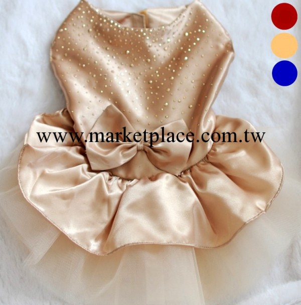 高貴blingbling婚紗禮服 三色寵物衣服春夏裝 狗狗衣服工廠,批發,進口,代購