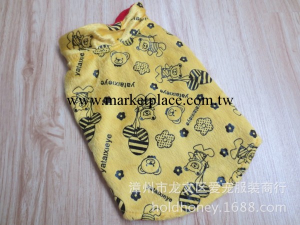 廠傢直銷淘寶熱賣寵物用品短毛絨寵物衣服批發紅色黃色小熊馬甲工廠,批發,進口,代購