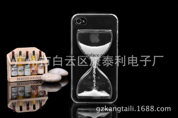 2014新款蘋果5S水晶殼 沙漏保護殼 iphone5流沙手機殼透明殼批發・進口・工廠・代買・代購