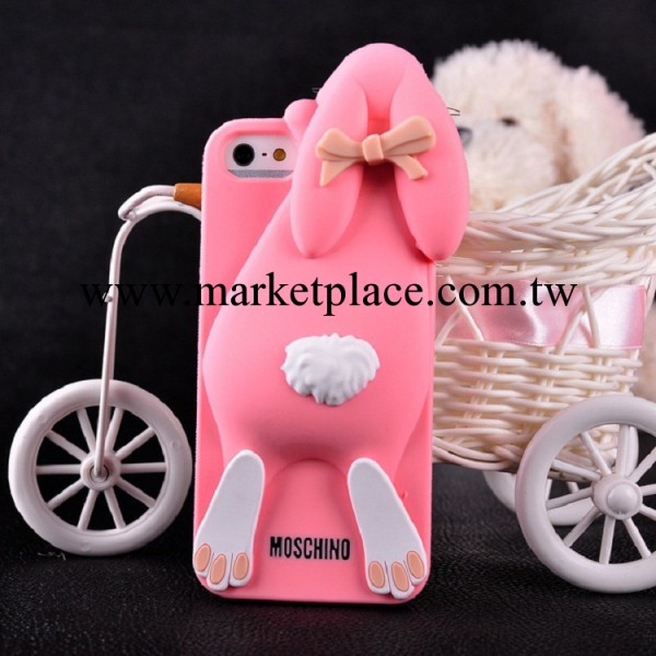 Moschino齙牙兔子iPhone5/5S手機殼蘋果4S/4三星奶牛矽膠保護套工廠,批發,進口,代購