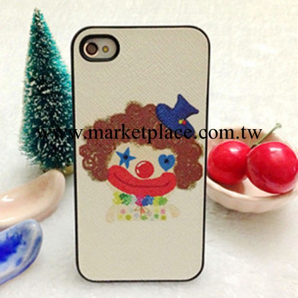 可愛卡通小醜 蘋果4s iPhone手機殼 iPhone4手機殼 情侶保護殼工廠,批發,進口,代購