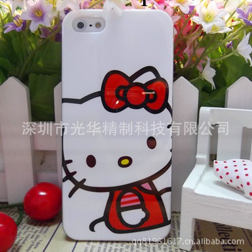 iphone5手機殼 Hello Kitty貓烤漆 蘋果4手機套 保護套 貼水鉆殼工廠,批發,進口,代購