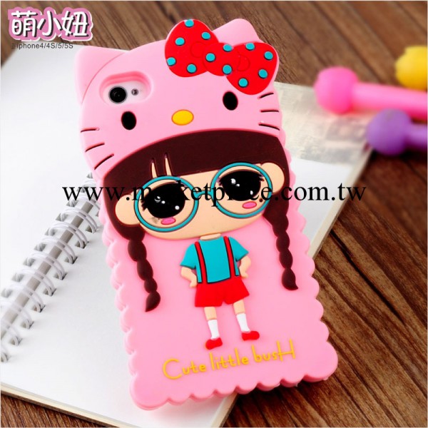 可愛iphone4手機殼 新款iphone4S手機殼 矽膠保護套蘋果外殼潮女工廠,批發,進口,代購