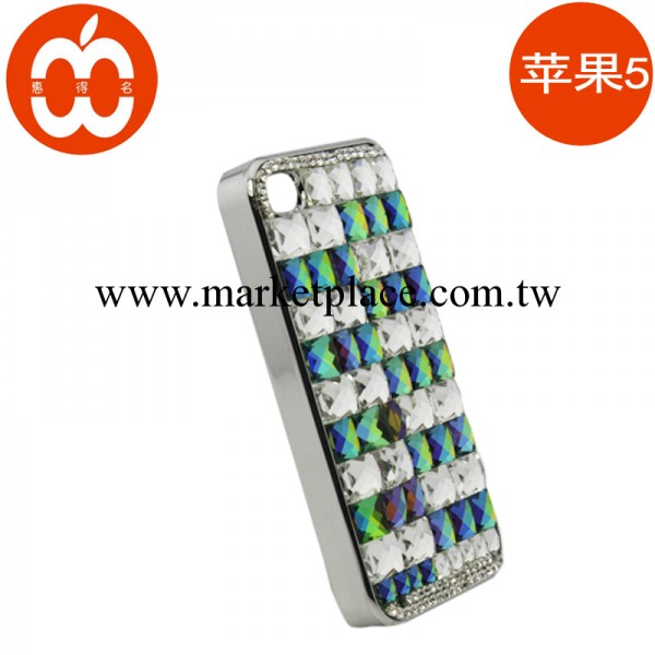2013時尚新品蘋果5保護套七彩鑲鉆殼耐摔手機套iphone5手機殼工廠,批發,進口,代購