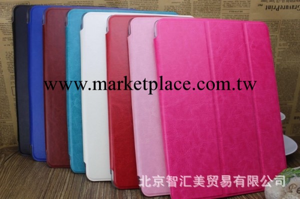 瘋馬紋 蘋果ipad5 Air皮套 透明後蓋三折支架多功能平板保護殼工廠,批發,進口,代購
