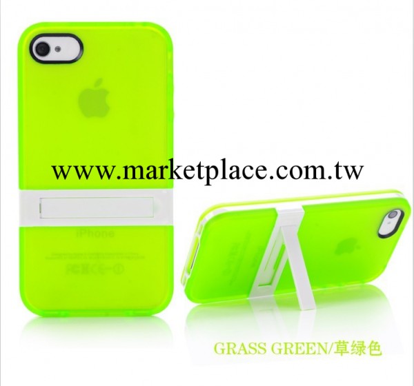 蘋果5手機殼 iphone4保護套 9300保護殼韓國夜光支架雙層矽膠殼工廠,批發,進口,代購
