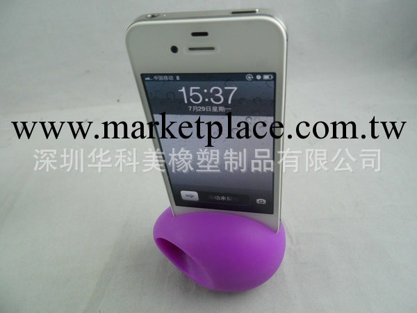 新款iphone4矽膠雞蛋型手機喇叭 蘋果音響座喇叭 手機支架座喇叭工廠,批發,進口,代購