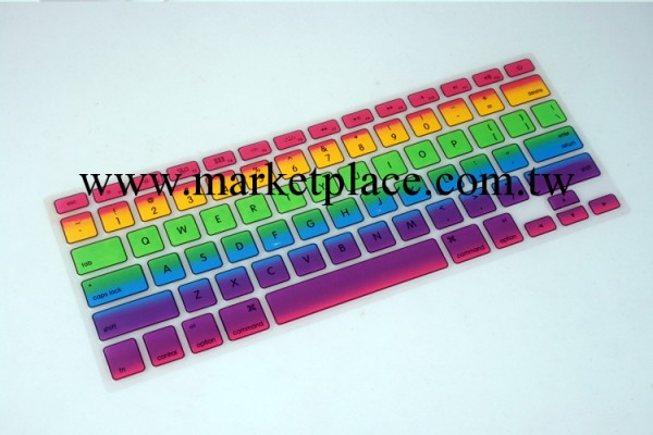 蘋果筆記本鍵盤貼膜 彩虹 macbook air pro13 15 17寸鍵盤保護膜工廠,批發,進口,代購