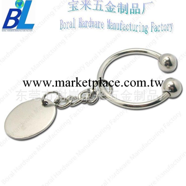 C形鎳色電鍍高檔鑰匙鉤，空白金屬小吊牌裝飾腰掛扣工廠,批發,進口,代購