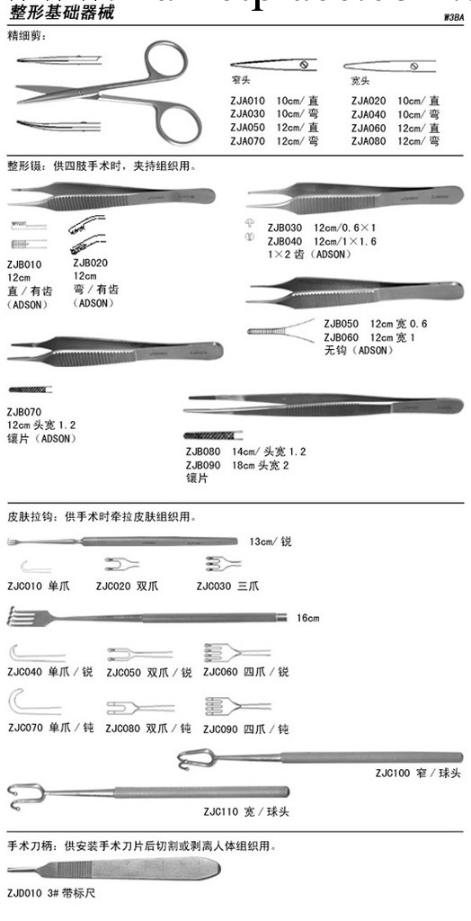 供應顯微、整形手術器械--皮膚拉鉤工廠,批發,進口,代購