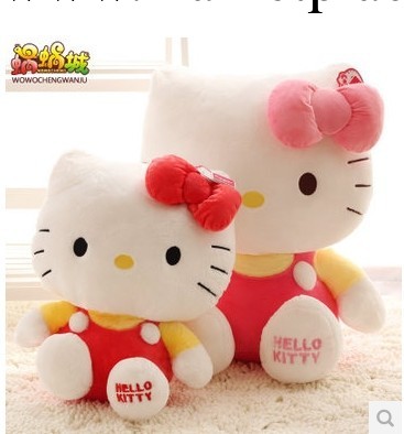 正版hello kitty公仔毛絨玩具凱蒂貓kt貓佈娃娃大號女生日禮物女工廠,批發,進口,代購