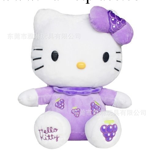 毛絨玩具廠傢供應HELLO KITTY 凱啼貓動漫公仔 紫色玩偶娃娃工廠,批發,進口,代購