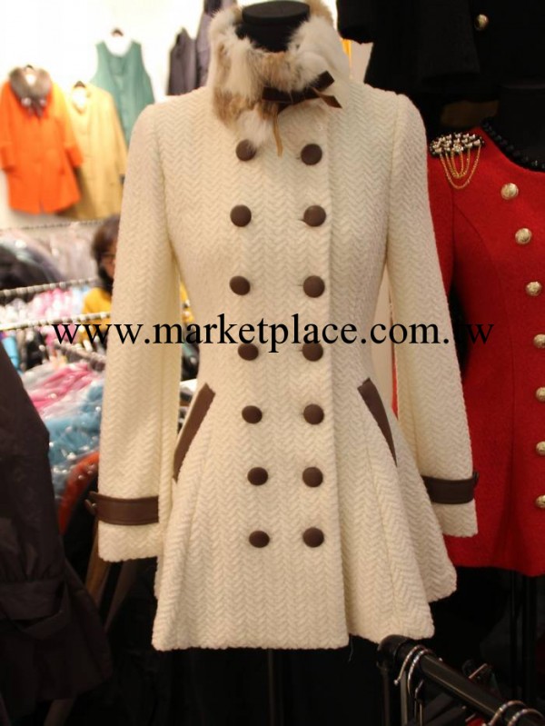 韓國代購秋冬裝 東大門進口2012新款 女式風衣大衣12L0498批發・進口・工廠・代買・代購