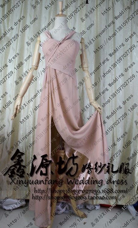 韓版抹胸晚裝禮服氣質晚禮服連衣裙 2014新娘敬酒服伴娘長款禮服工廠,批發,進口,代購