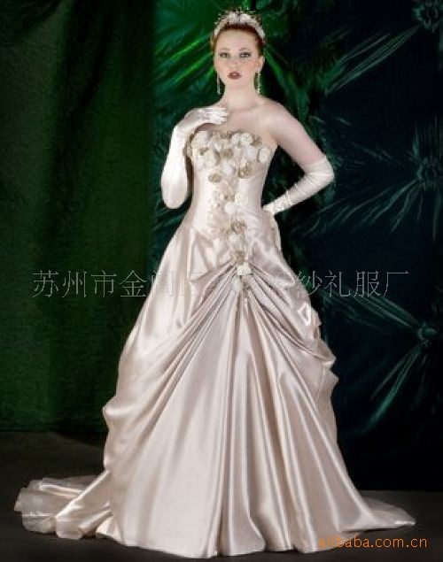 新款抹胸婚紗 外貿婚紗 新娘婚紗定做 高檔婚紗 nhs01工廠,批發,進口,代購
