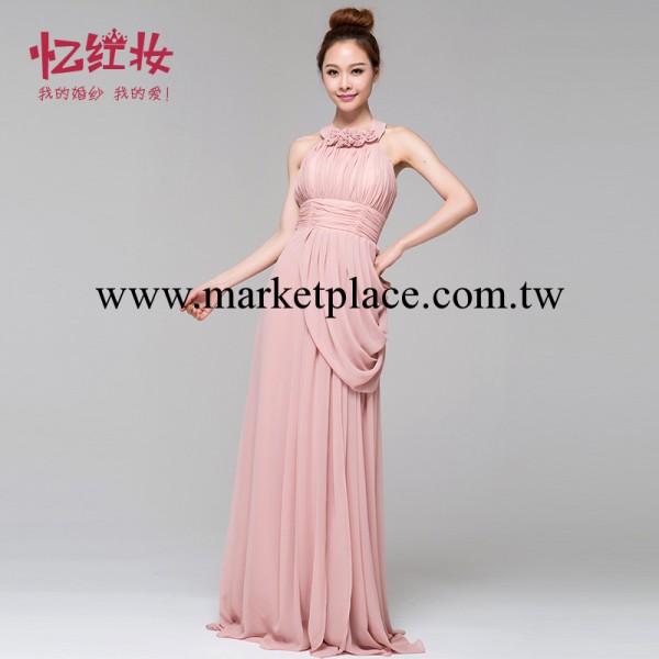 新款婚紗禮服掛脖 新娘結婚長款伴娘服 宴會晚禮服敬酒服L13808工廠,批發,進口,代購