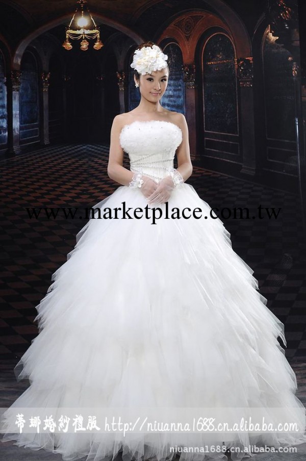 禮緣婚紗 2013年新款時尚新娘精品摸胸齊地婚紗40007工廠,批發,進口,代購